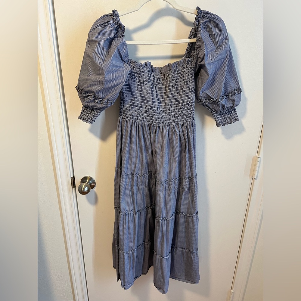 Hill House Home Navy Plaid Nesli Nap Dress XS